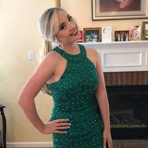 Sherri Hill Emerald Green Dress